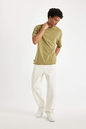 DeFacto Baggy Fit Geniş Kalıp Normal Bel Geniş Paça Jean Pantolon D6460AX24AUBG714