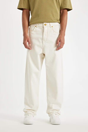 DeFacto Baggy Fit Geniş Kalıp Normal Bel Geniş Paça Jean Pantolon D6460AX24AUBG714