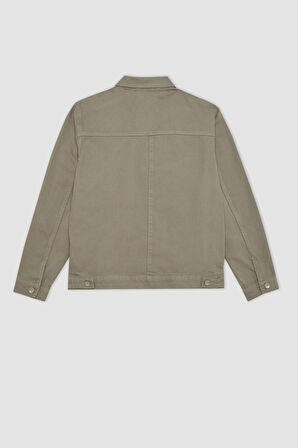 DeFacto Slim Fit Dar Kesim Düğmeli Cepli Mevsimlik Baharlık Jean Ceket B8155AX24AUKH465