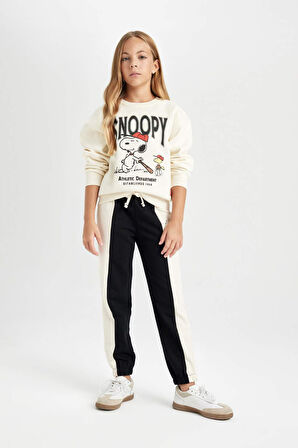 DeFacto Kız Çocuk Snoopy Oversize Geniş Kalıp Bisiklet Yaka Sweatshirt D2824A824WNER99