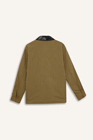 DeFacto Polo Yaka Mont Fermuar Çıtçıtlı Cepli Mevsimlik Pamuklu D6745AX24AUKH475