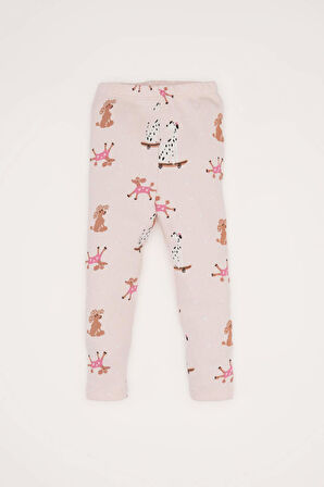 Kız Bebek Pijama Takımı Desenli Uzun Kollu Fitilli Kaşkorse Üst Uzun Alt