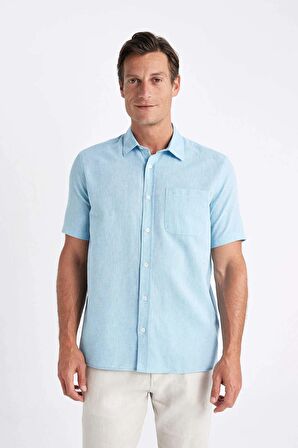 DeFacto Regular Fit Yazlık Polo Yaka Kısa Kollu Gömlek D4497AX24SMBE281