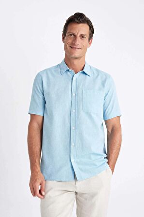 DeFacto Regular Fit Yazlık Polo Yaka Kısa Kollu Gömlek D4497AX24SMBE281
