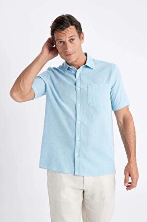 DeFacto Regular Fit Yazlık Polo Yaka Kısa Kollu Gömlek D4497AX24SMBE281