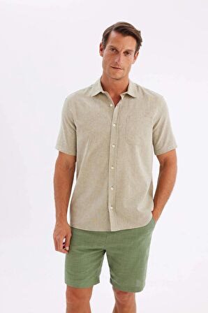 DeFacto Regular Fit Polo Yaka Kısa Kollu Gömlek D4497AX24SMKH397
