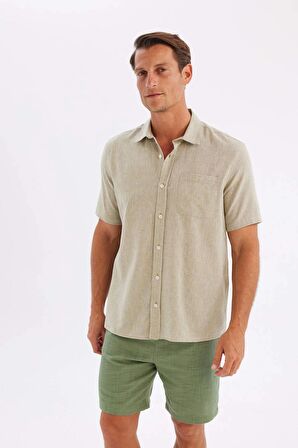 DeFacto Regular Fit Polo Yaka Kısa Kollu Gömlek D4497AX24SMKH397