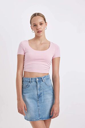 DeFacto Fitted U Yaka Basic Kısa Kollu Tişört C6102AX24SMPN171
