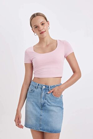 DeFacto Fitted U Yaka Basic Kısa Kollu Tişört C6102AX24SMPN171