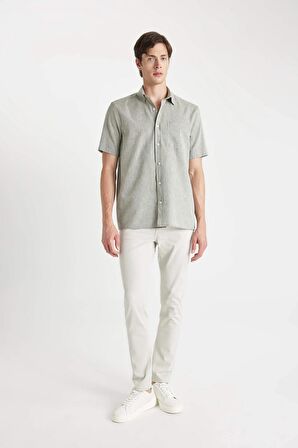 DeFacto Regular Fit Yazlık Polo Yaka Kısa Kollu Gömlek D4498AX24SMKH277