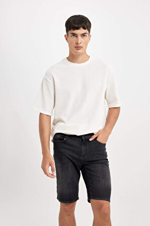Regular Fit Jean Bermuda Şort