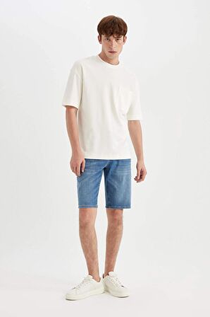 DeFacto Regular Fit Jean Bermuda Şort D3988AX24SMNM28