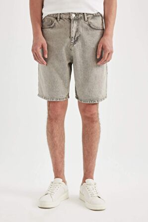 DeFacto Straight Fit Jean Bermuda Şort D3879AX24SMNM18