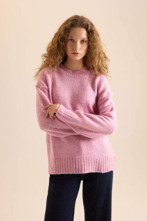 DeFacto Regular Fit Bisiklet Yaka Triko Kazak A3266AXNSPN180