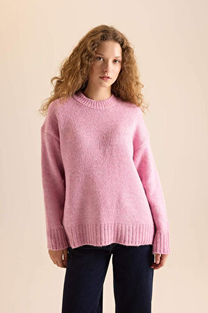 DeFacto Regular Fit Bisiklet Yaka Triko Kazak A3266AXNSPN180