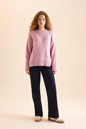 DeFacto Regular Fit Bisiklet Yaka Triko Kazak A3266AXNSPN180