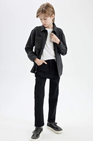 DeFacto Erkek Çocuk Düz Paça Polar Astarlı Jean Pantolon D2364A824WNNM40