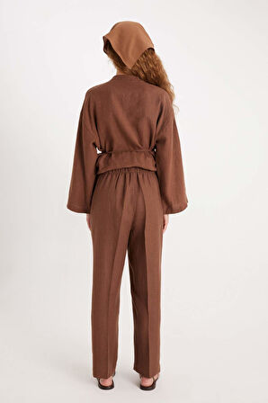 DeFacto x Manuka Straight Fit Keten Pantolon D4388AX24HSBN333