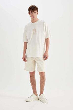 DeFacto Straight Fit Jean Bermuda Şort D3936AX24SMBG700