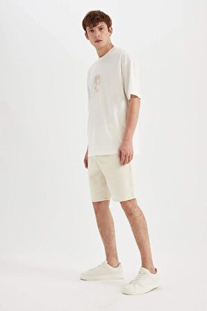 DeFacto Straight Fit Jean Bermuda Şort D3936AX24SMBG700