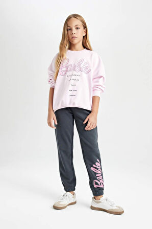 DeFacto Kız Çocuk Barbie Beli Paçası Lastikli Cepli Jogger Eşofman Altı D0742A824AUAR15