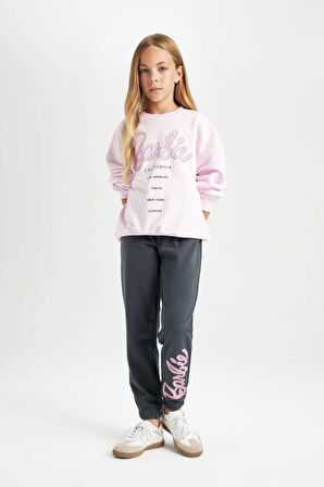 DeFacto Kız Çocuk Barbie Beli Paçası Lastikli Cepli Jogger Eşofman Altı D0742A824AUAR15