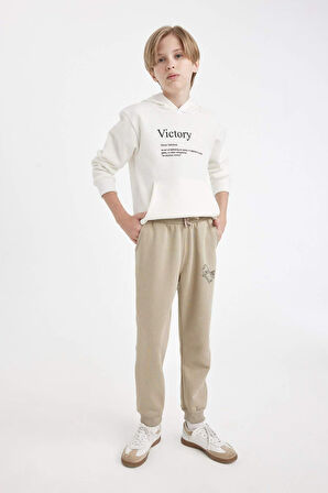 DeFacto Erkek Çocuk Baskılı Kapüşonlu Sweatshirt D3092A824AUER138