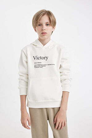 DeFacto Erkek Çocuk Baskılı Kapüşonlu Sweatshirt D3092A824AUER138