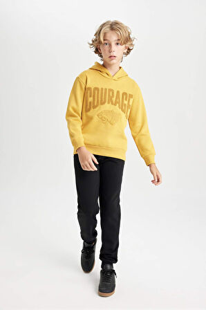 DeFacto Erkek Çocuk Oversize Geniş Kalıp Baskılı Kapüşonlu Sweatshirt D3094A824AUYL310
