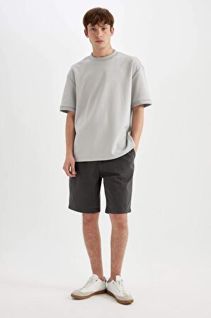 DeFacto Regular Fit Gabardin Bermuda Şort D2899AX24HSAR231