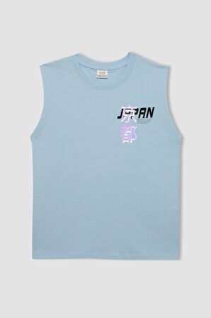 DeFacto Erkek Çocuk Bisiklet Yaka Baskılı Atlet D0779A824HSBE772