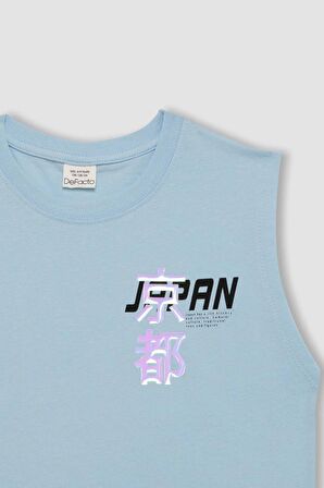 DeFacto Erkek Çocuk Bisiklet Yaka Baskılı Atlet D0779A824HSBE772