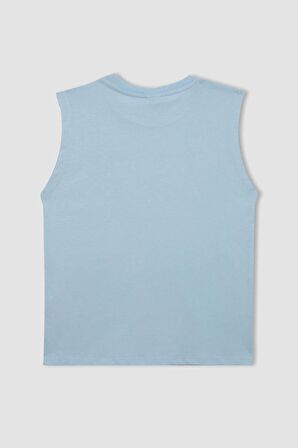 DeFacto Erkek Çocuk Bisiklet Yaka Baskılı Atlet D0779A824HSBE772