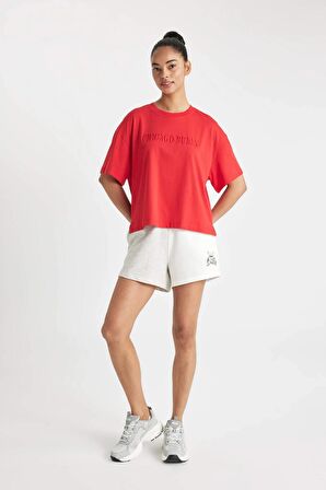 DeFactoFit NBA Chicago Bulls Kısa Paça Şort C6312AX24HSGR377