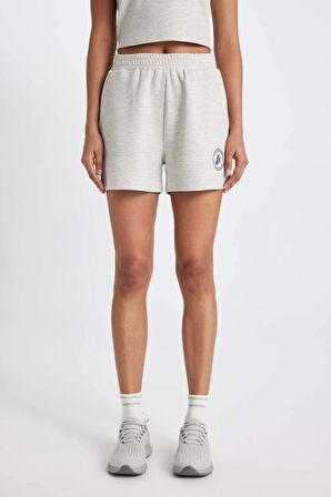 DeFactoFit NBA Los Angeles Lakers Kısa Paça Waffle Şort C6309AX24HSGR379
