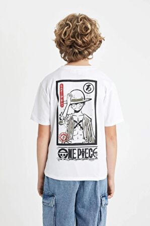 DeFacto Erkek Çocuk One Piece Bisiklet Yaka Kısa Kollu Tişört D2408A824HSWT34