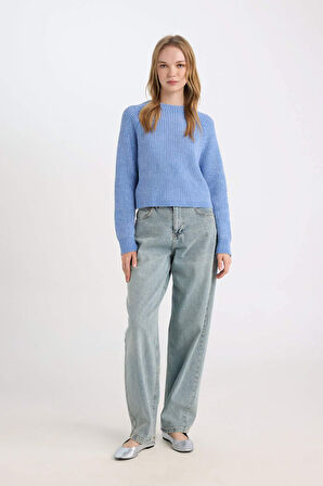 DeFacto Regular Fit Yarım Balıkçı Yaka Triko Kazak C6234AX24CWBE745