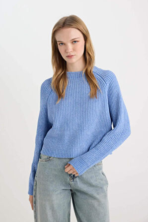 DeFacto Regular Fit Yarım Balıkçı Yaka Triko Kazak C6234AX24CWBE745