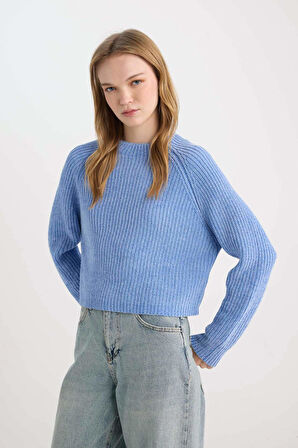 DeFacto Regular Fit Yarım Balıkçı Yaka Triko Kazak C6234AX24CWBE745