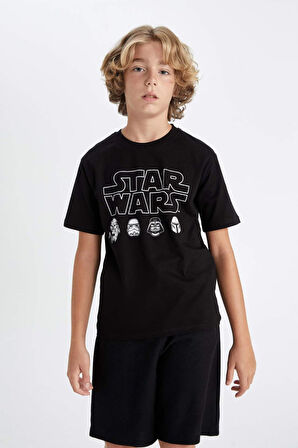 DeFacto Erkek Çocuk Star Wars Bisiklet Yaka Kısa Kollu Tişört D2101A824HSBK81