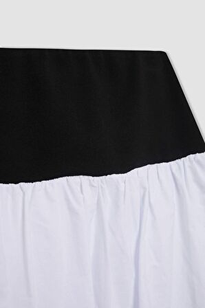 DeFacto Coool Balloon Fit Yüksek Bel Pamuk Astarlı Mini Etek D1329AX24SMWT32