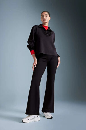 D0389 DeFactoFit Flare Fit İspanyol Paça Standart Boy Modal Pantolon