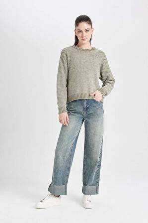 DeFacto Regular Fit Bisiklet Yaka Triko Kazak C6227AX24CWKH196