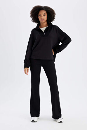 DeFactoFit Flare Fit İspanyol Paça Standart Boy Modal Sporcu Pantolon D0389AX24AUBK81