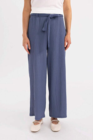 Culotte Geniş Paça Bürümcük Kapri