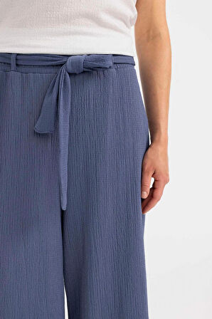 Culotte Geniş Paça Bürümcük Kapri