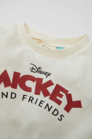 DeFacto Erkek Bebek Disney Mickey & Minnie Bisiklet Yaka Kısa Kollu Tişört D1477A524SMER98