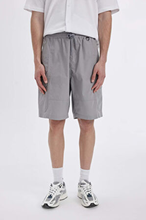 DeFacto Kargo Fit Paraşüt Bermuda Şort B5677AX24SMGR367