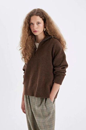 DeFacto Oversize Fit Polo Yaka Triko Kazak A8180AX24WNBN319