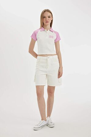 DeFacto Coool Fitted Baskılı Kısa Kollu Tişört D1093AX24SMPN450